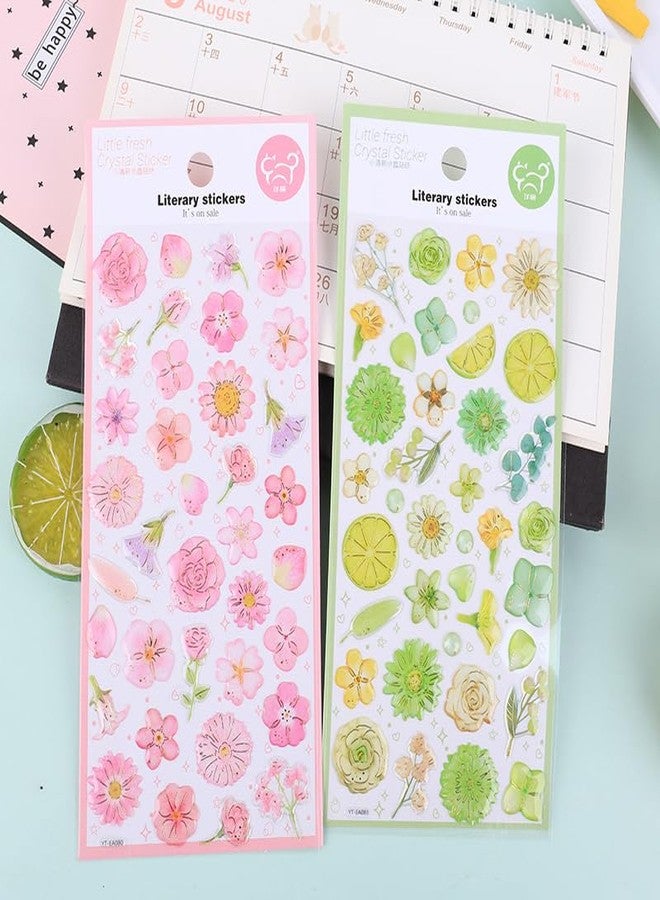 SAMVARDHAN 6 Design Mix Puffy Premium 3D Gold foil Flower Decorative Sticker for journaling and Scrapbooking - Image 5